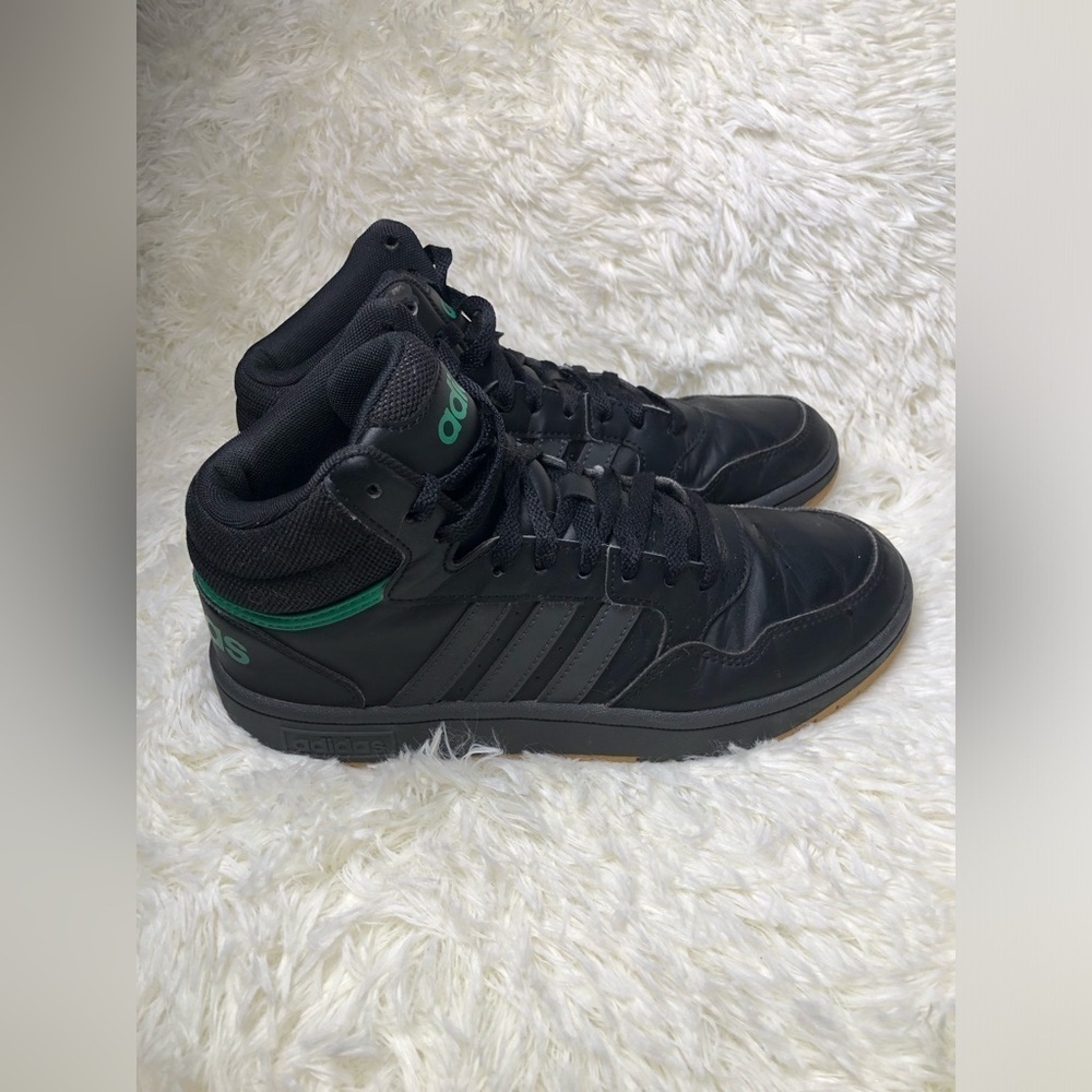 Adidas Men's Black and Green Sneakers - Picture 6 of 14